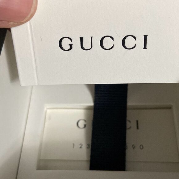 Gucci Double G Crystal Stone Aged Gold Metal Band 12 Stones Ring Size M/7 - Picture 14 of 14